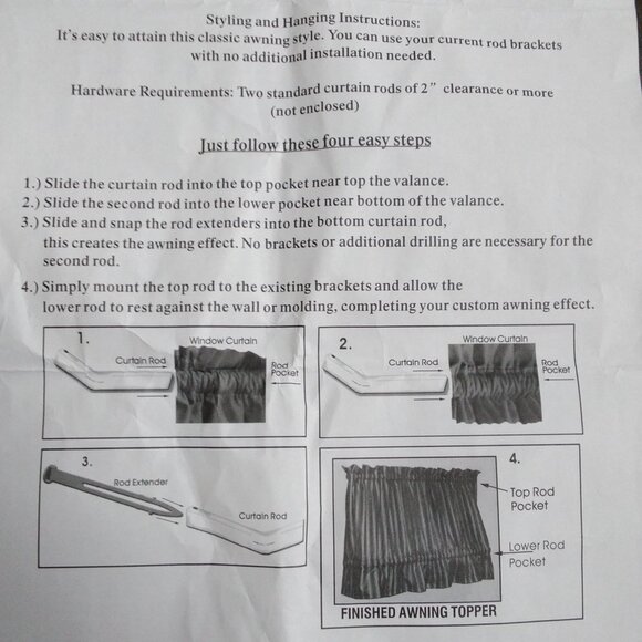 JC PENNEY HOME COLLECTION VALANCE - AWNING TOPPER - Picture 5 of 5